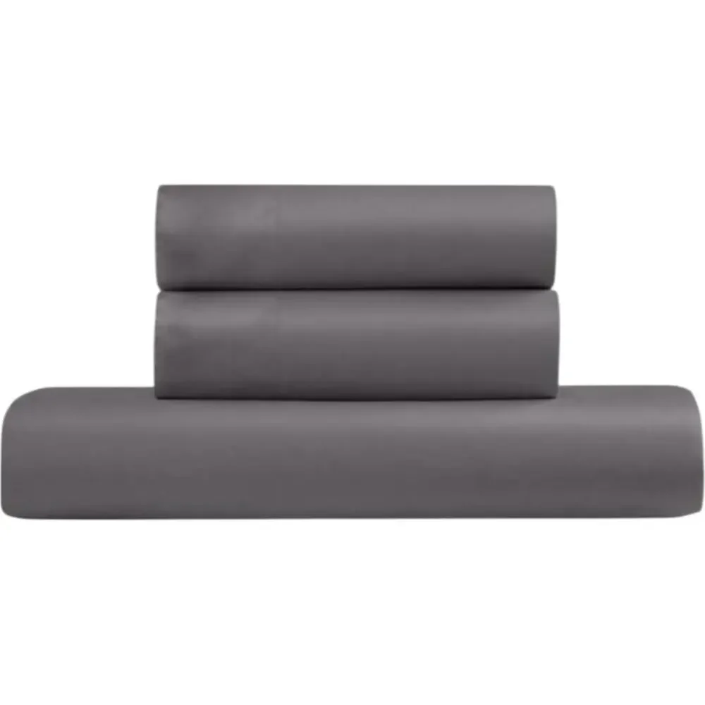 Ella Jayne Luxe Cotton Sateen 500 Thread Ct 3 Pc Duvet Cover Set Gray Full/Queen